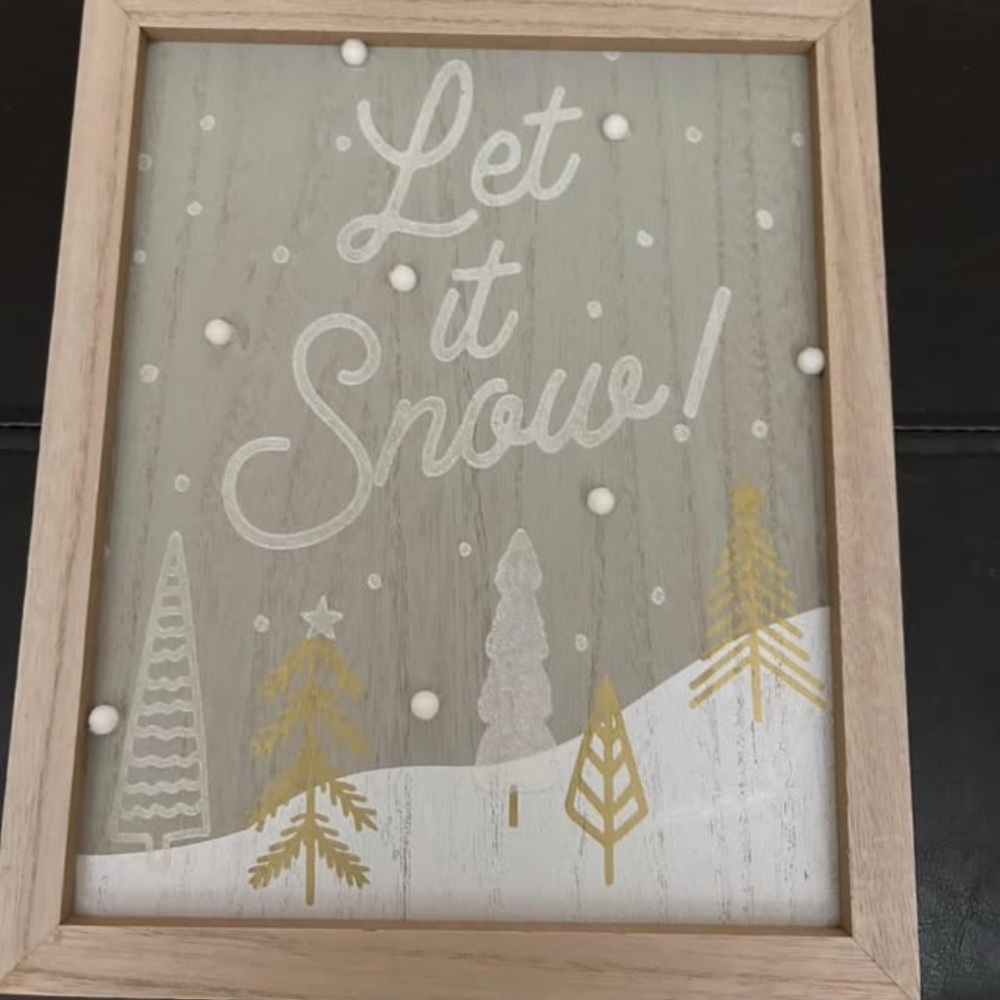 Let It Snow Framed Wall Art